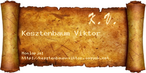 Kesztenbaum Viktor névjegykártya